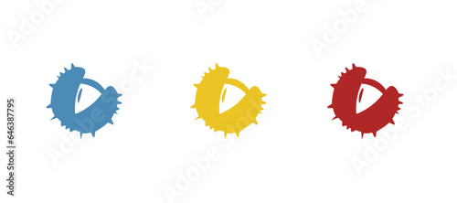 chestnut icon on a white background, vector illustration