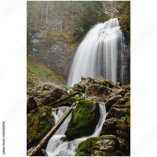 waterfall in the mountains