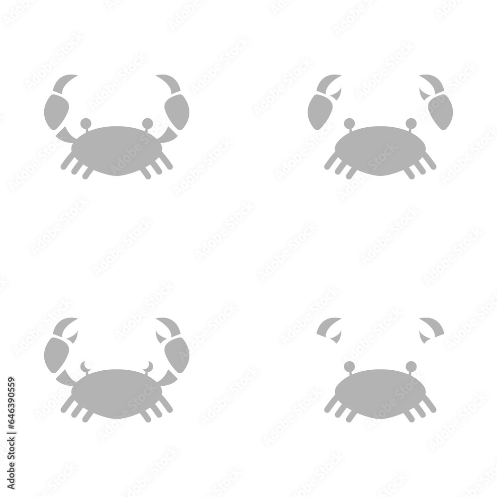 crab icon on a white background, vector illustration crab icon on a white background, vector illustration