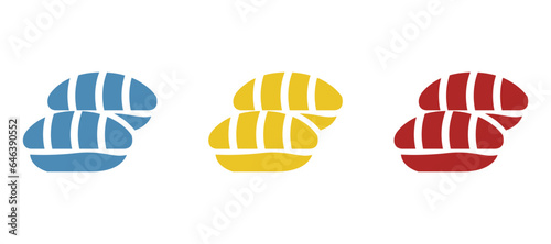 sashimi icon on white background, vector illustration