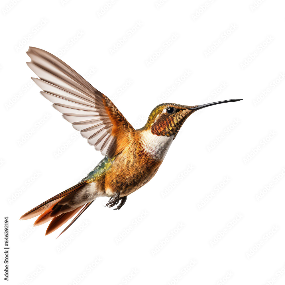 Fototapeta premium hummingbird looking isolated on white