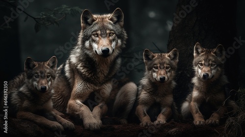 Untamed Wolf Family Bonds in the Wilderness, A Glimpse of Wild Kinship © Irfanan