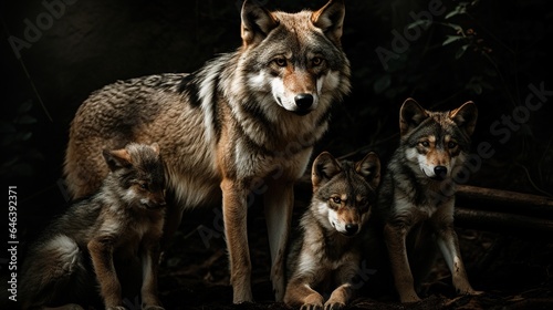 Untamed Wolf Family Bonds in the Wilderness, A Glimpse of Wild Kinship