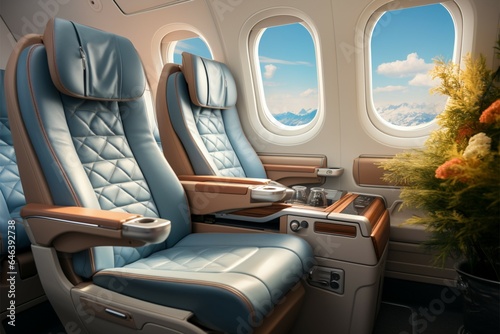 Top tier flying experience with spacious business luxury seats for travelers