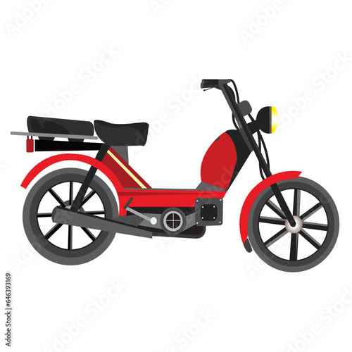 Vector illustration of old Puch Maxi (Moped) motorcycle. 