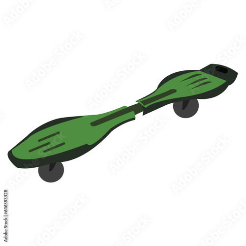 Vector illustration of wooden Skateboard / Longboard/ Penny Board.
