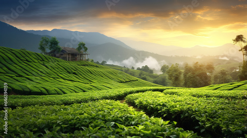 Landscape tea plantation in Malaysia  