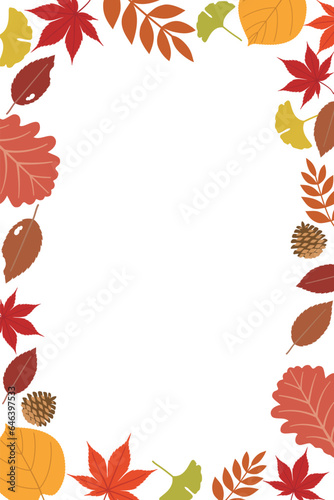 秋の植物のフレーム