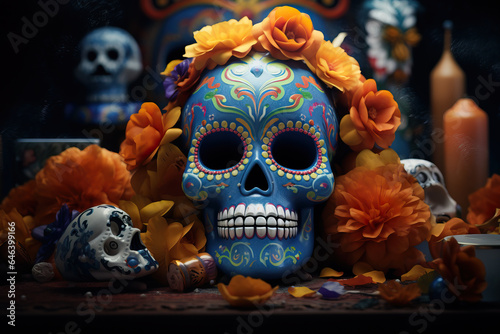 Day of the dead  Dia de los muertos celebration concept