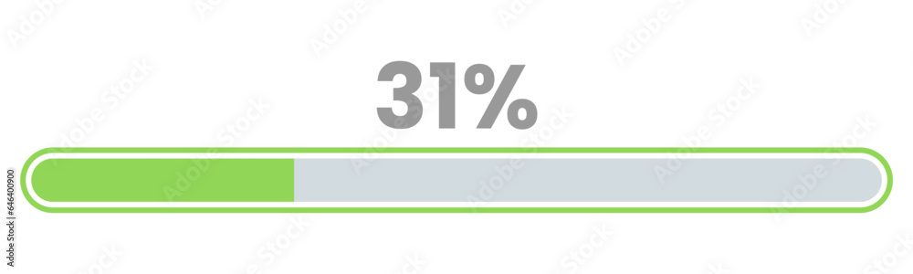 31% Loading. 31% progress bar Infographics vector, 31 Percentage ready to use for web design ux-ui 31% Loading. 31% progress bar Infographics vector, 31 Percentage ready to use for web design ux-ui