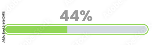 44% Loading. 44% progress bar Infographics vector, 44 Percentage ready to use for web design ux-ui