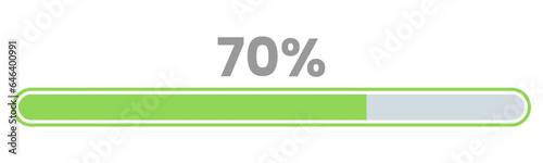 70% Loading. 70% progress bar Infographics vector, 70 Percentage ready to use for web design ux-ui