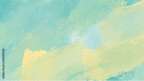 Abstract green watercolor background.Hand painted watercolor. vector