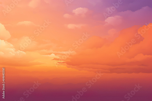 An abstract and colorful illustration of a sunset with vibrant warm colors