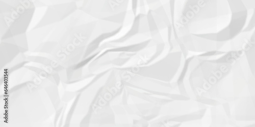White crumple paper wrinkled poster template ,blank glued creased paper texture background. white paper crumled backdrop background. used for cardboard and clarkboard.