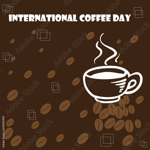 Coffee Doodles Seamless Pattern Stock Vector - Illustration of desser International Coffee Day Images Cup of coffee for International Coffee Day