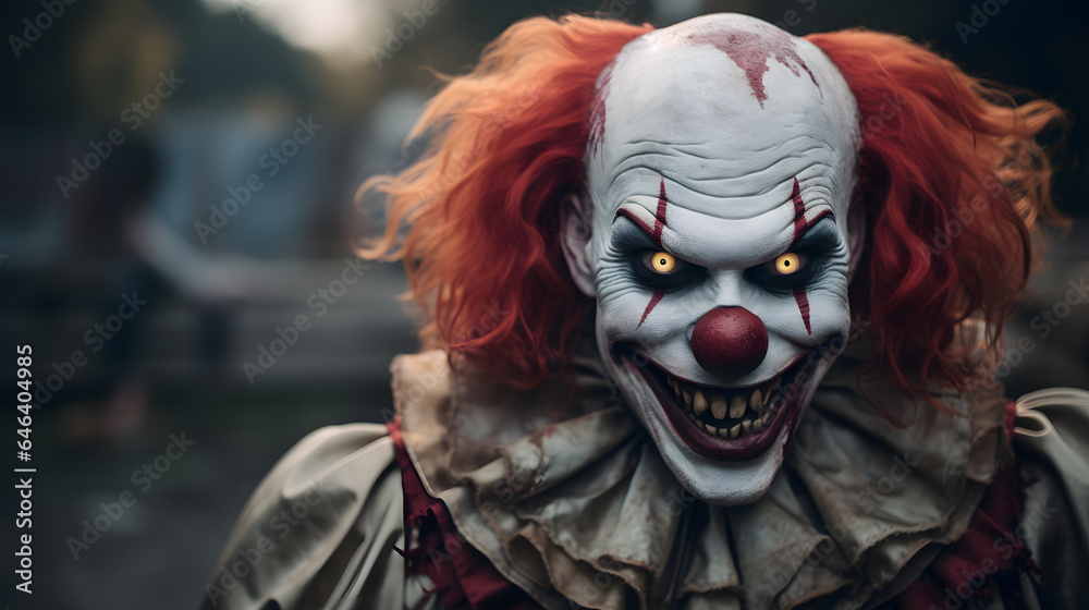 Sinister Grin: Portrait of an Evil Clown Sinister Grin: Portrait of an Evil Clown