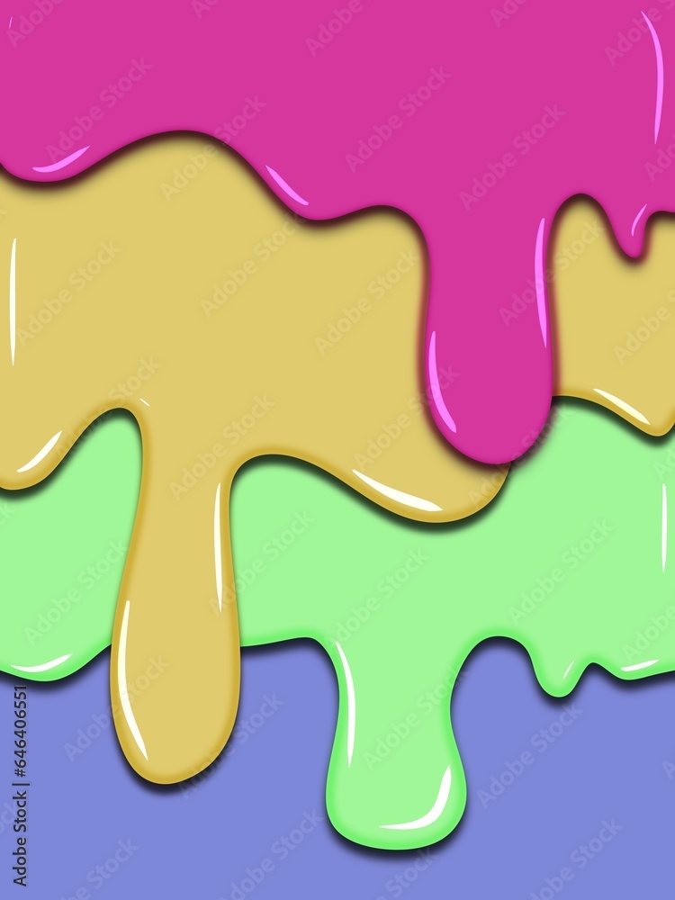 melting slime background with shadow