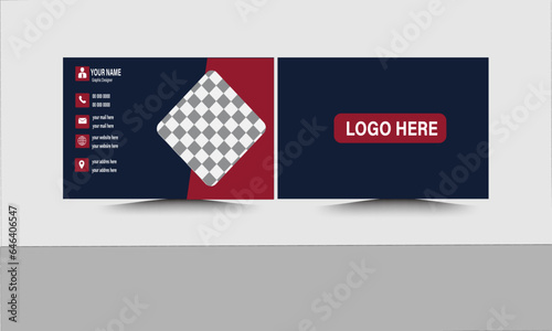 Double-sided creative business card vector design template. Business card for business and personal use. Vector illustration design.