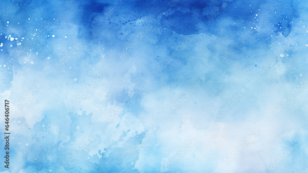 Obraz premium Abstract blue watercolor background.Hand painted watercolor. Generative AI