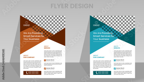 Corporate flyer design vector template, Creative and modern flyer you can used commercial business.