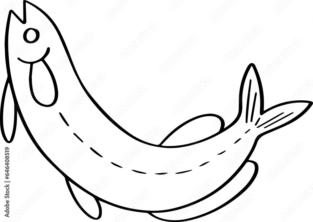 cartoon fish illustration. cartoon fish illustration.