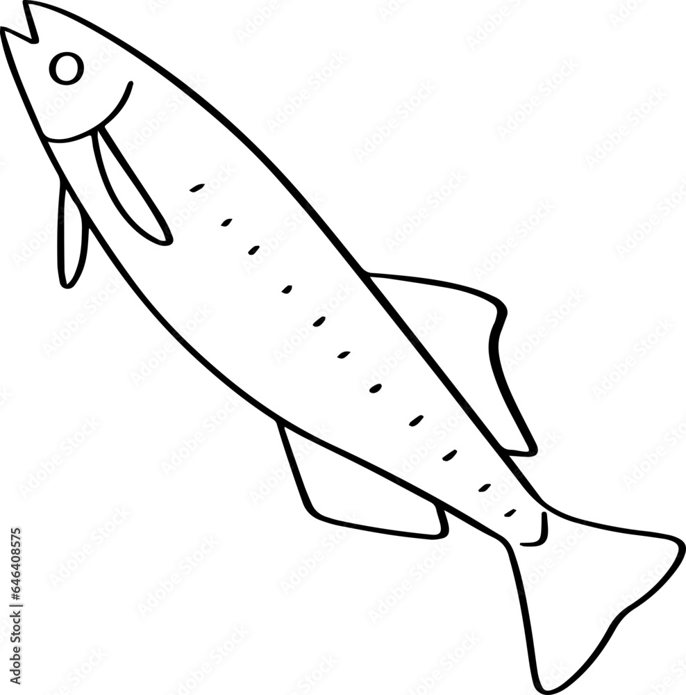 Fototapeta premium cartoon fish illustration.