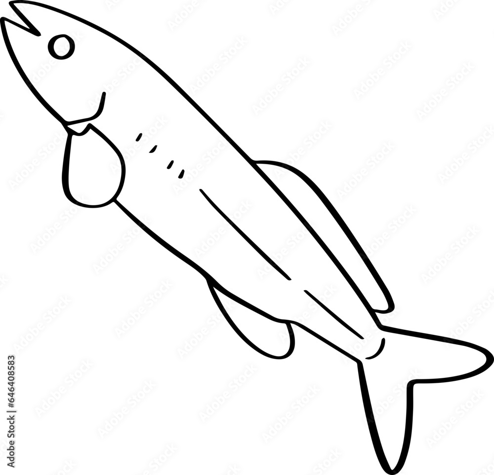 Fototapeta premium cartoon fish illustration.