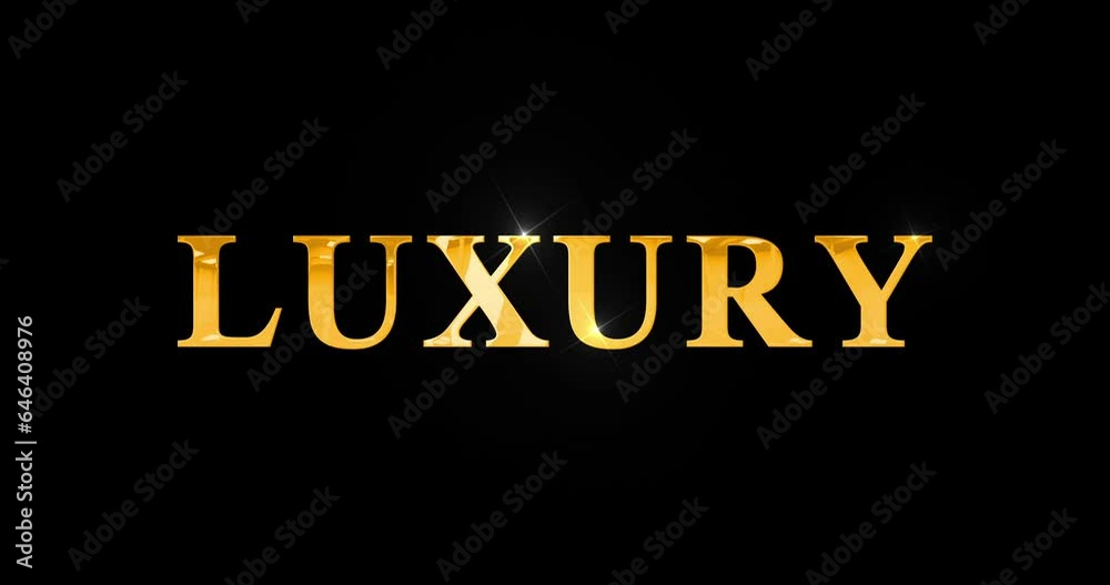 intro luxury gold isolated on black background