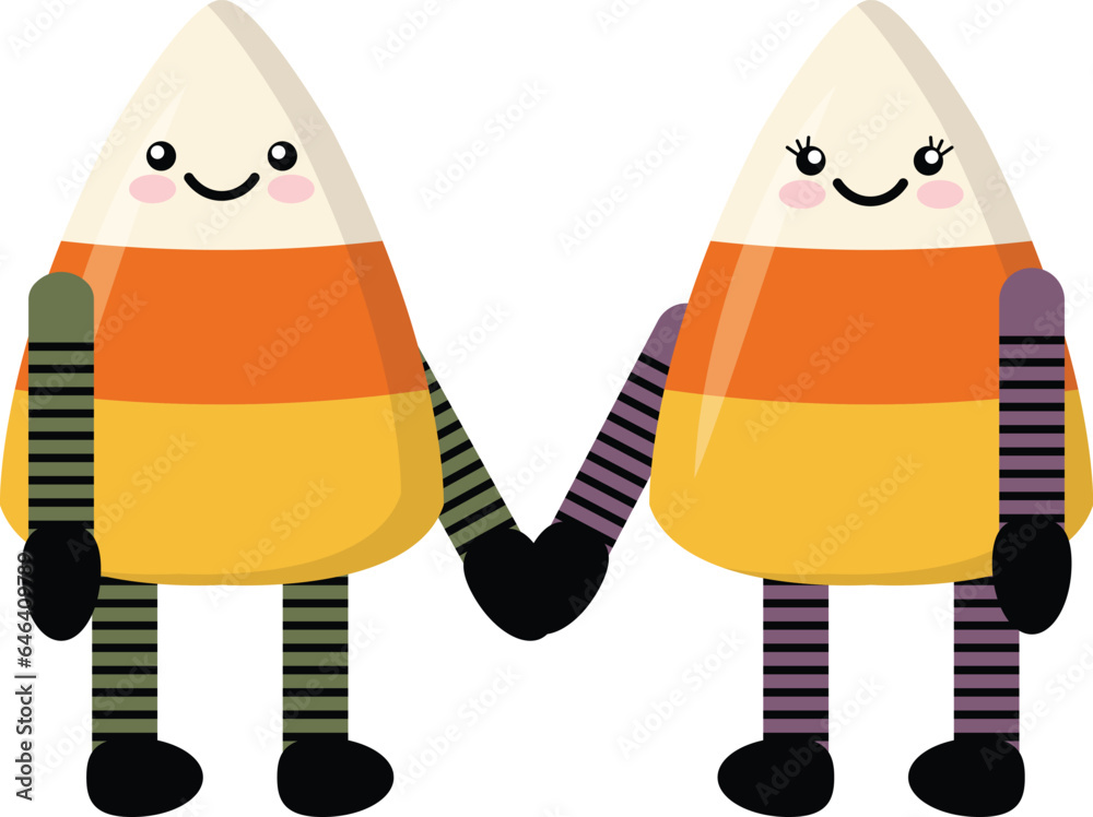 Obraz premium Halloween candy vector image