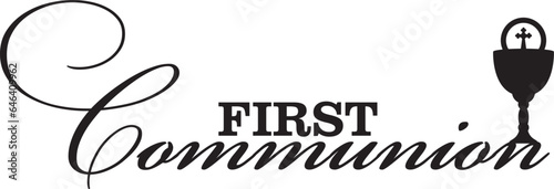 First communion sign design vector laser cut holy bible
