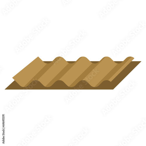 singleface corrugated cardboard flat icon