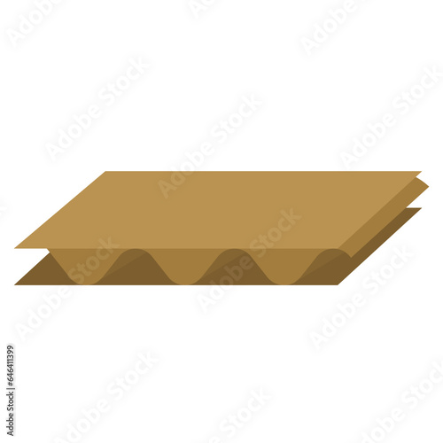 singlewall corrugated cardboard flat icon
