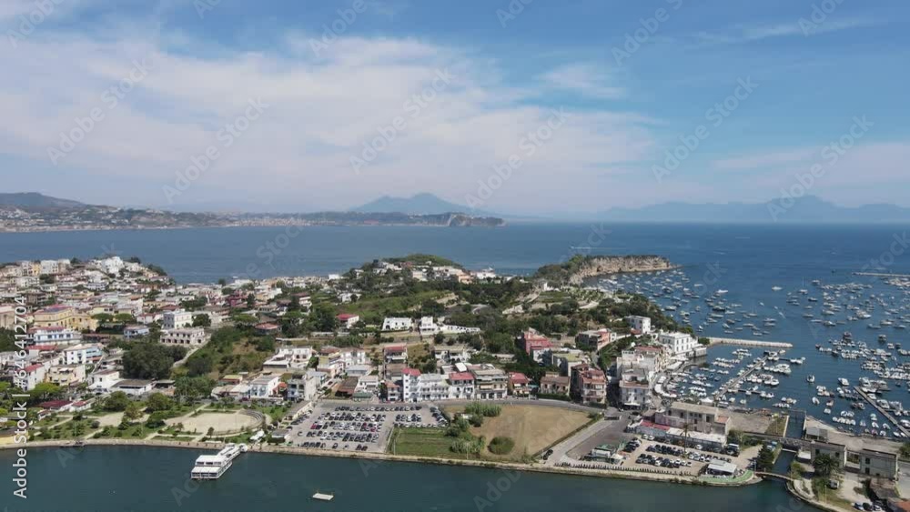 In the municipality of Bacoli, lake Miseno is an ancient volcanic crater, then invaded by sea water In the municipality of Bacoli, lake Miseno is an ancient volcanic crater, then invaded by sea water