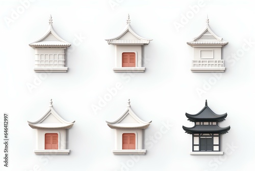 日本の寺院（3Dピクト） 