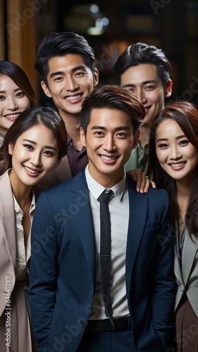 group of Asian and people of colour in business attire.