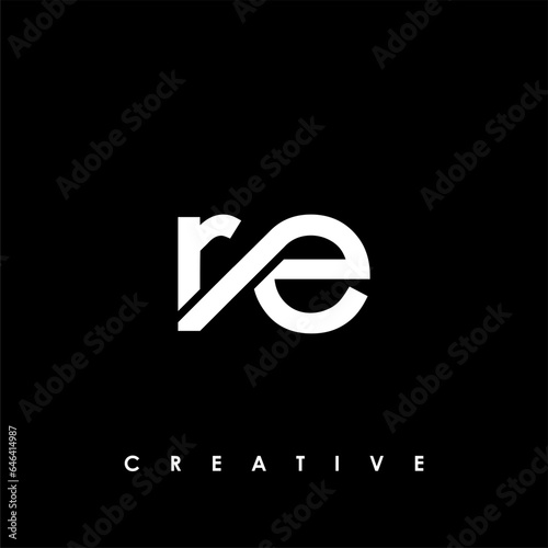 RE Letter Initial Logo Design Template Vector Illustration