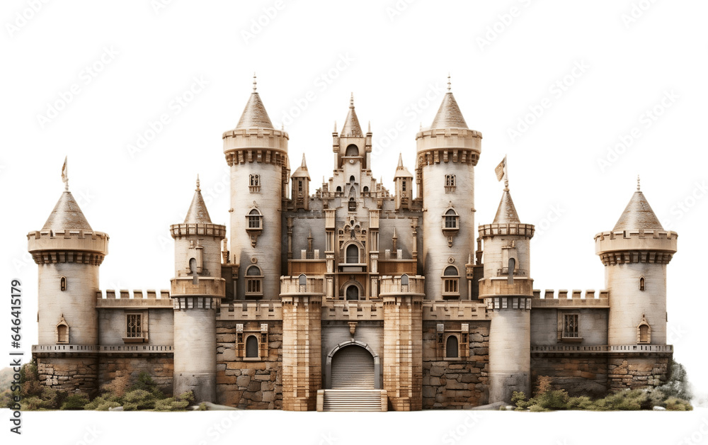Citadel of the Prince Isolated on a Transparent Background PNG. Generative AI