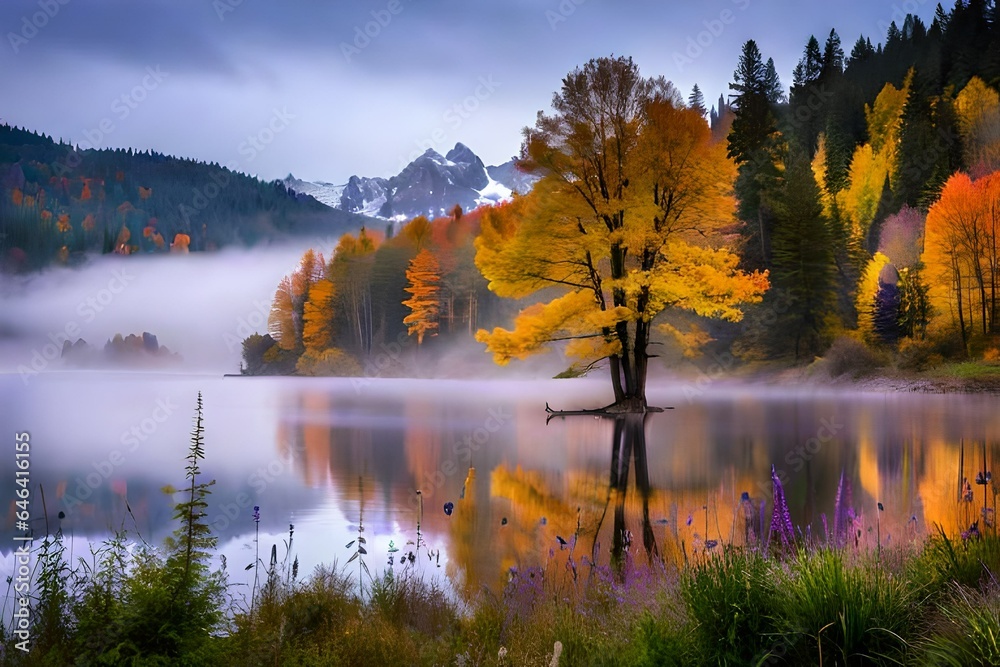 Fototapeta premium autumn in the mountains