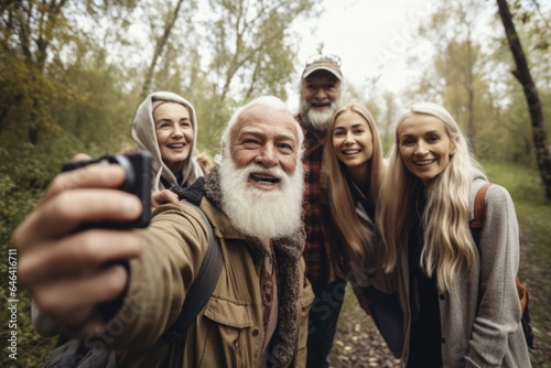 shot of a group of friends taking a selfie while going on a birdwatching trip together