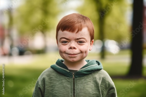 shot of a young man with dwarfism standing outside photo