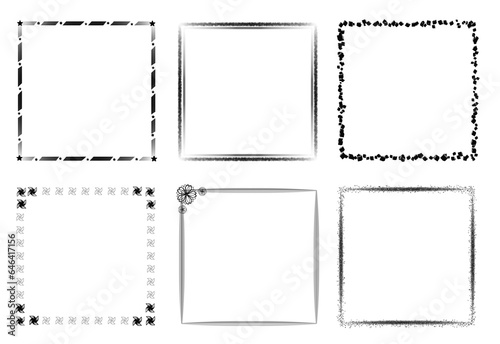 Set of frames square rectangle with vary designed