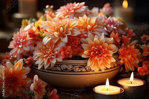 Thanksgiving Flowers in vase