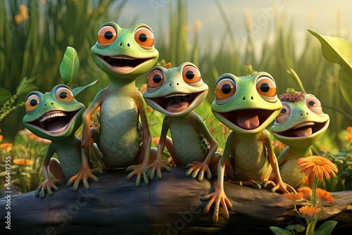 Group of Frogs