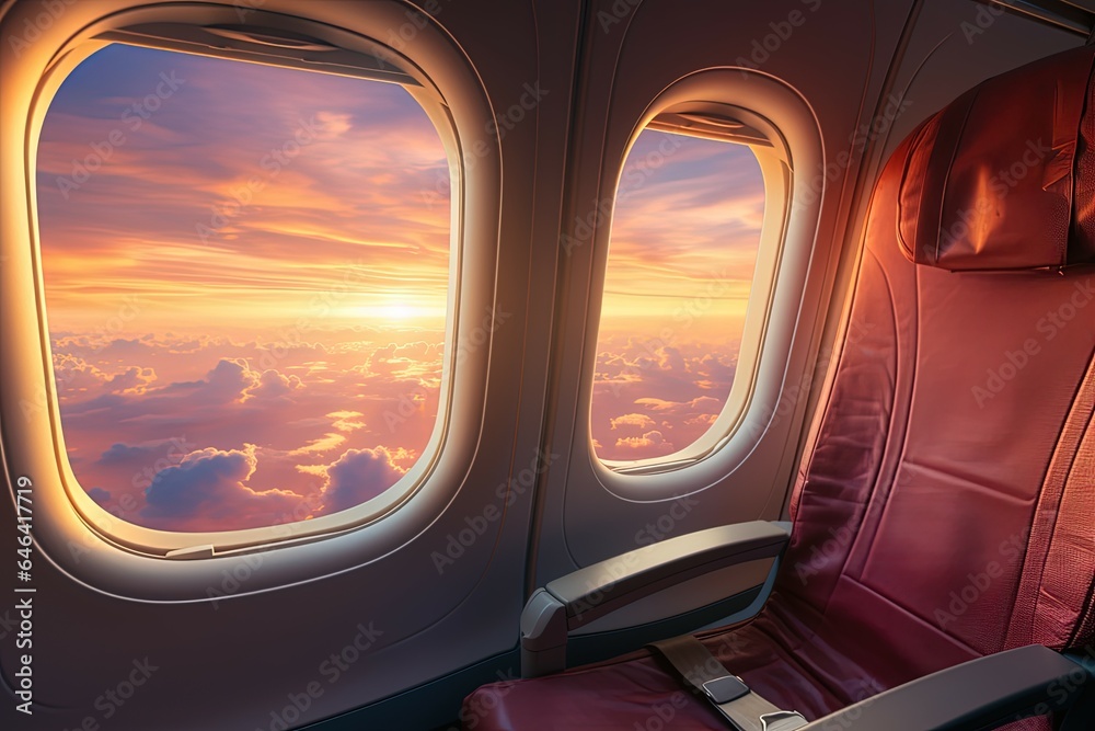 Naklejka premium Mirror Airplane Window