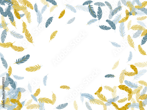 Falling feather elements soft vector design.