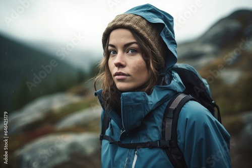 shot of a young woman out for a hike in the mountains © Alfazet Chronicles