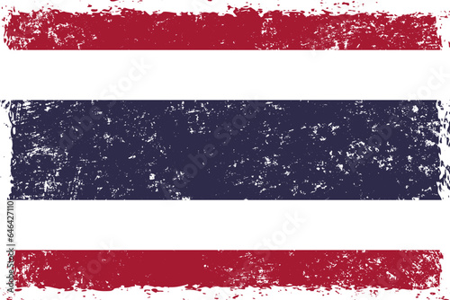 Thailand flag grunge distressed style