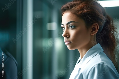 shot of a young female scientist working in her lab