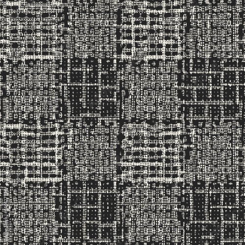 Monochrome Complexity Textured Checked Patchwork Pattern